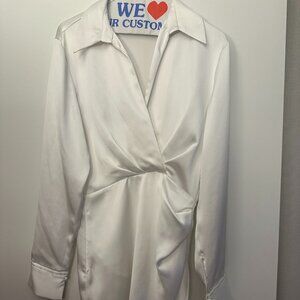 Zara SHORT SATIN EFFECT DRAPED DRESS